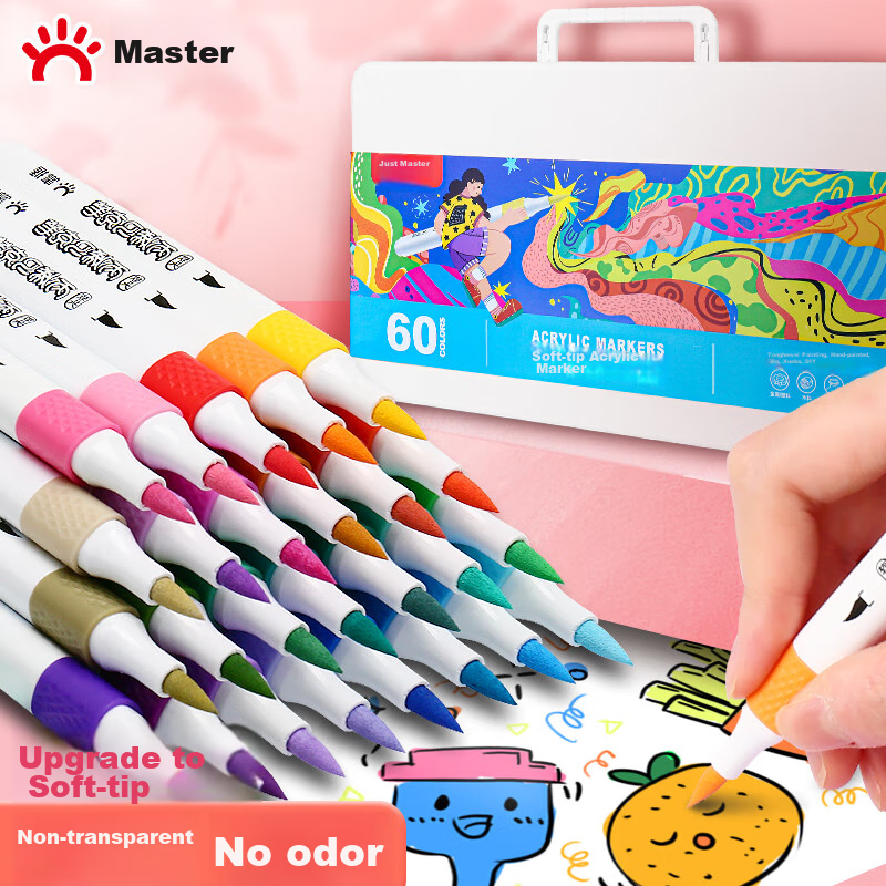 GRASP Acrylic Markers 60 Colors Waterproof Art Supplies