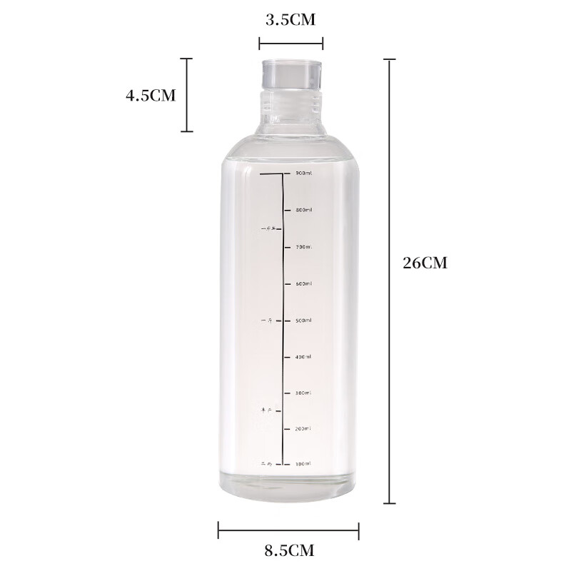 Baijie Glass 1000ml Wine Bottle Pair