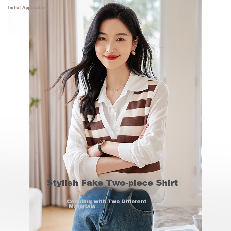 Chushen Thin Long-Sleeve Blouse for Women