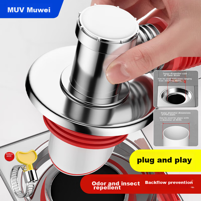 muvi Washing Machine Drain Connector - Deodorizing Version