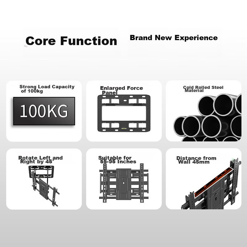 Chuanghao Ultra-Thin TV Wall Mount Bracket for 65-100 Inch TVs