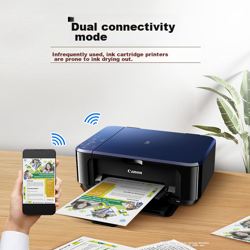 Canon E478 Color Inkjet Printer - Wireless Student Home Print/Copy/Scan