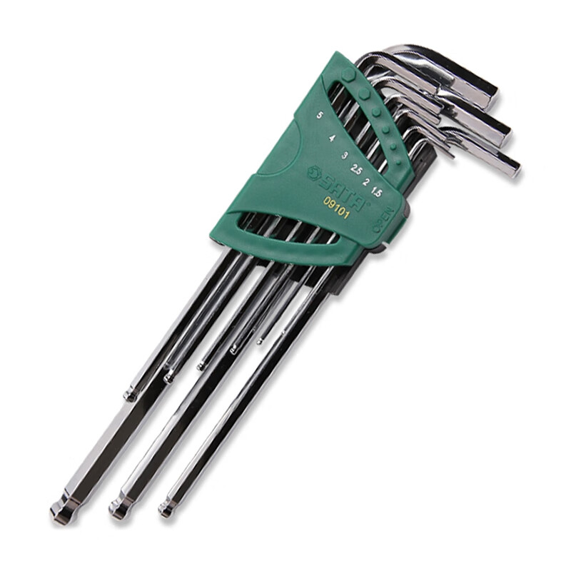 Shida 9-Piece Extra Long Ball-End Hex Key Set