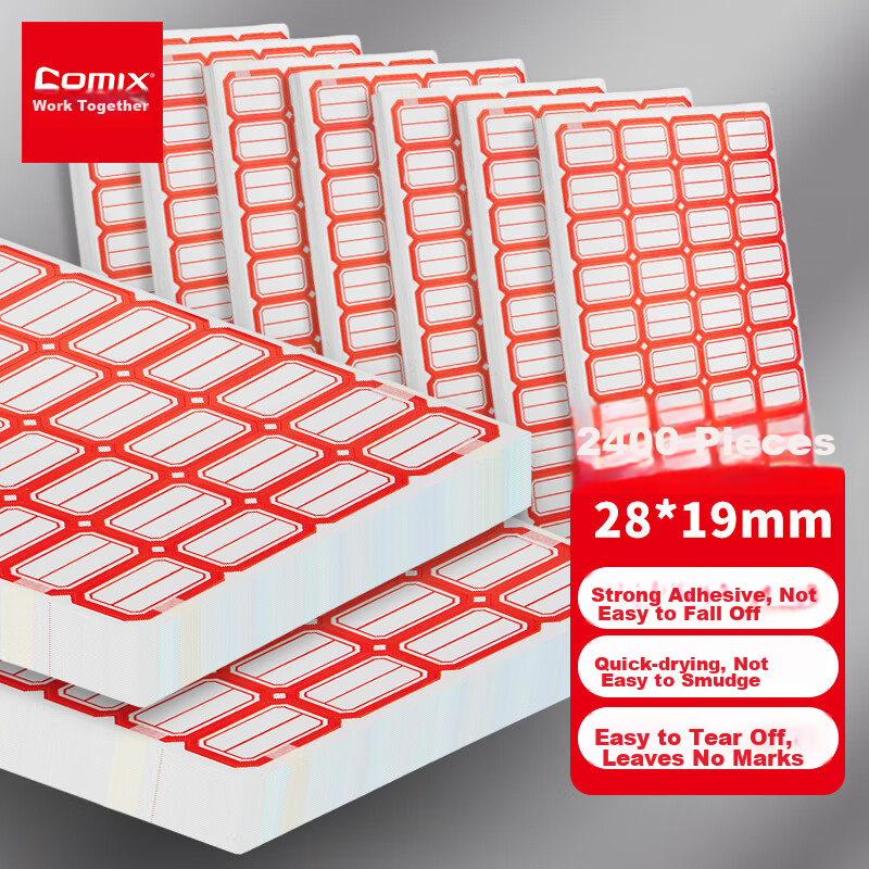 COMIX Self-Adhesive Label Paper 2400 Pieces EC601
