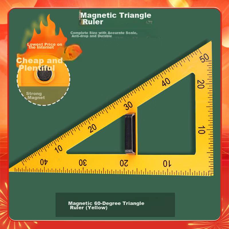 BOJIAO Magnetic Triangle Ruler Set - Teaching Tool