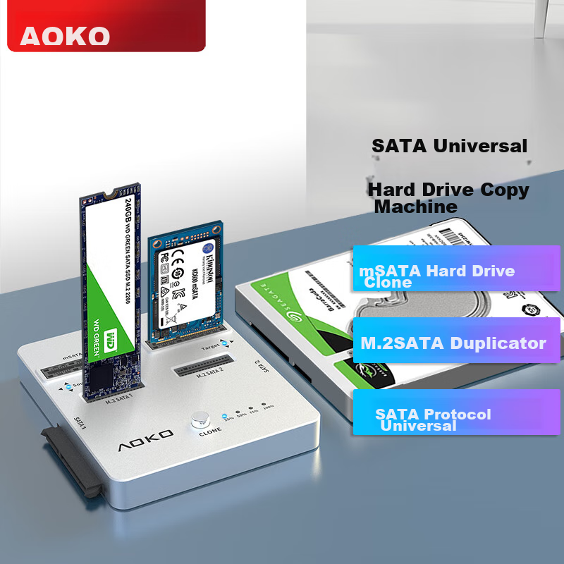 AOKO Universal Dual-Bay SATA Hard Drive Cloner