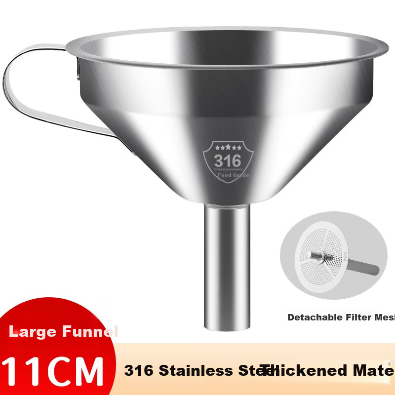 Baijie 316 Stainless Steel Detachable Strainer Funnel Set