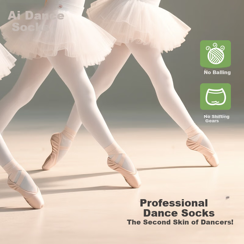 Aiwuge Children's Dance Socks 3 Pairs 2XL
