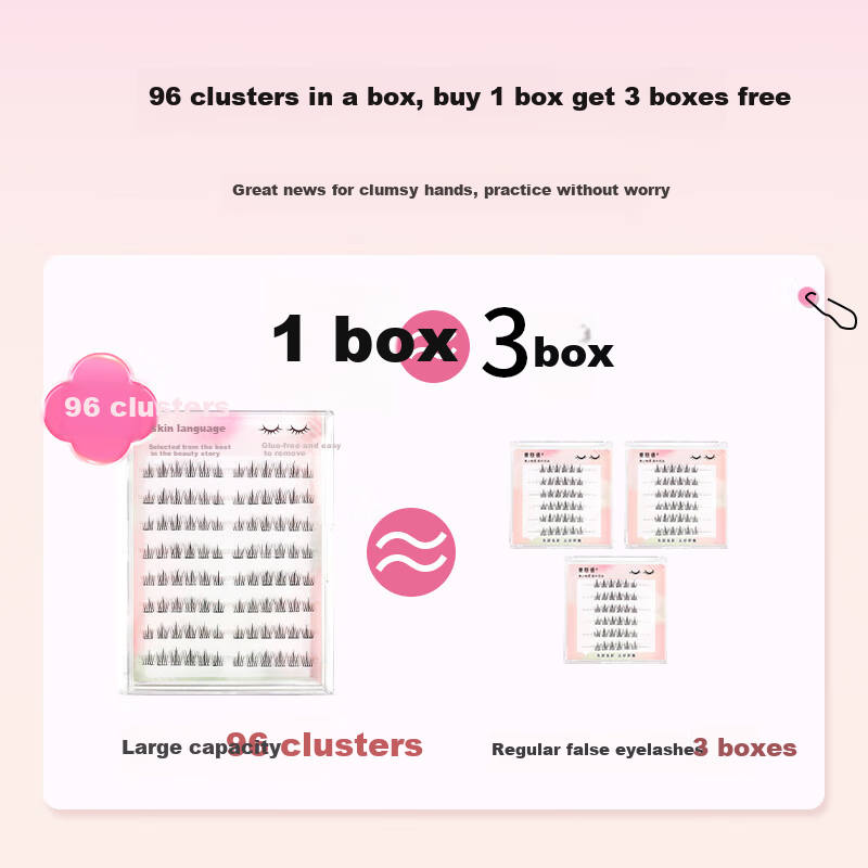 Mefuto Sunflower 96 Cluster Glue-Free False Eyelashes