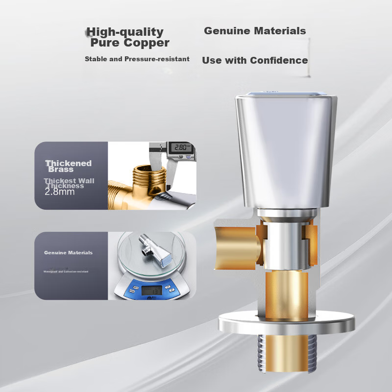 JD Original Brass Thickened Triangular Valve