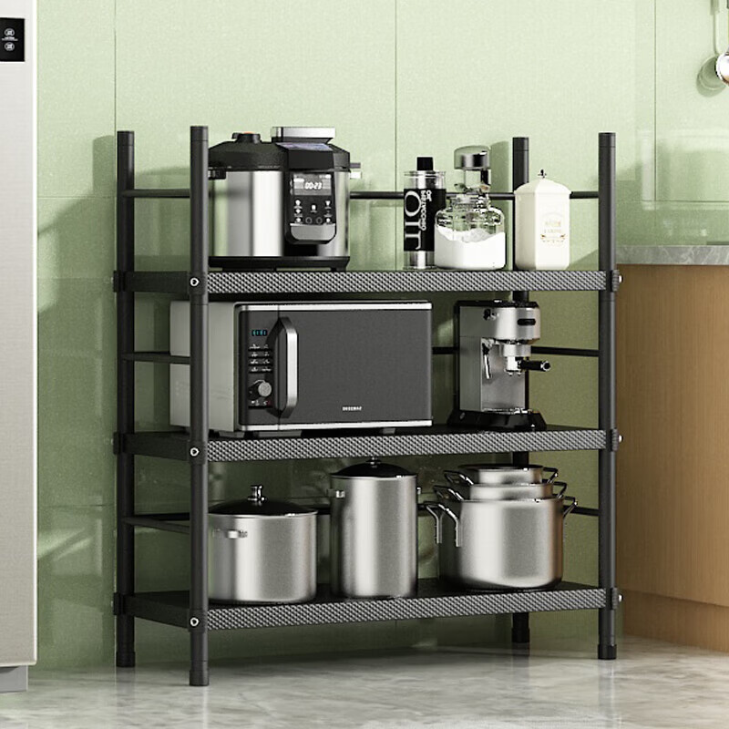 ANERYA 3-Tier Kitchen Storage Rack with Wheels