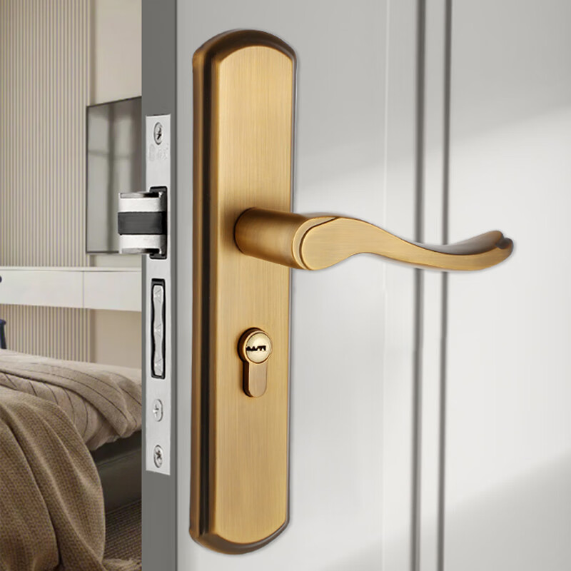 BLOSSOM Interior Door Handle Lock Antique Brass