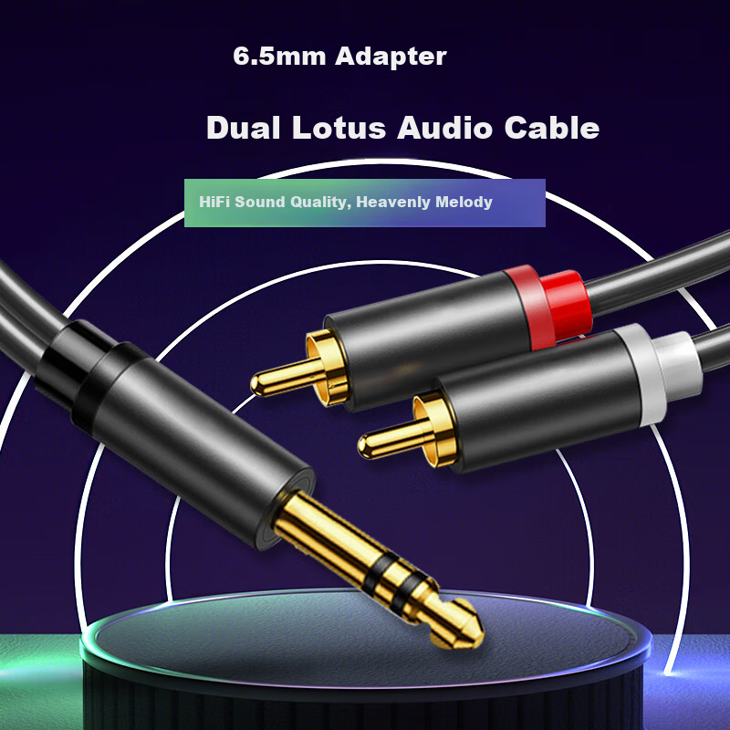 HAILE 6.5mm to Dual RCA Audio Cable, 10 Meters