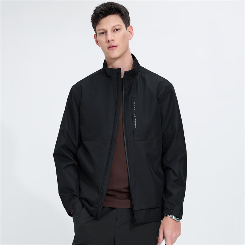 DANCING WOLVES Men's Letter Print Jacket