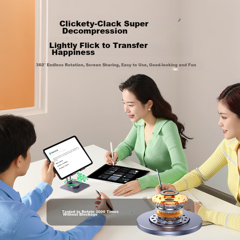 UGREEN Tablet Stand for Phone and iPad, Rotating 360° Foldable Holder