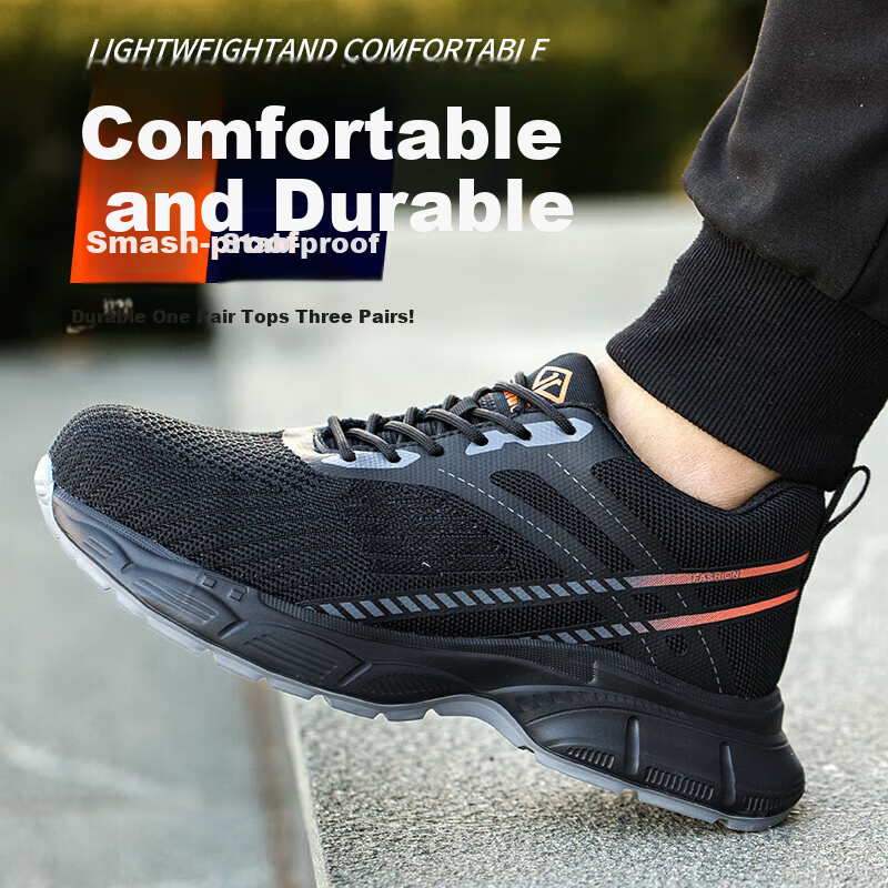 Dinggu Lightweight Steel Toe Safety Shoes for Men