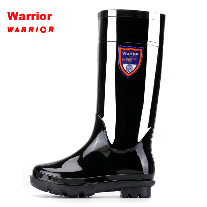 Huili Waterproof Rain Boots for Men, Black Mid-Calf Size 40