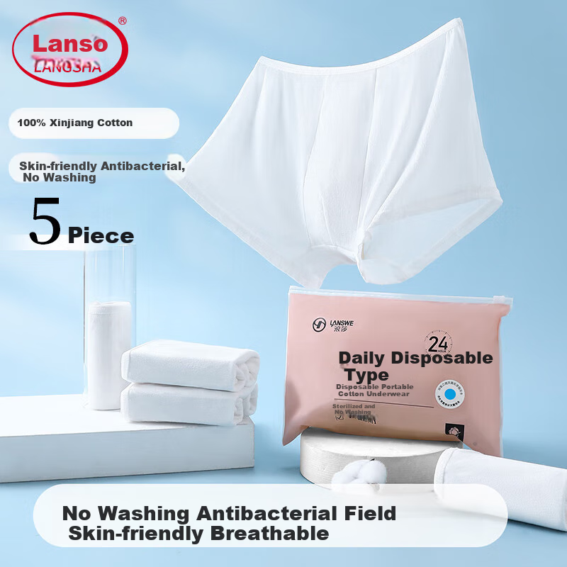 LangSha Disposable Men's Pure Cotton Underwear
