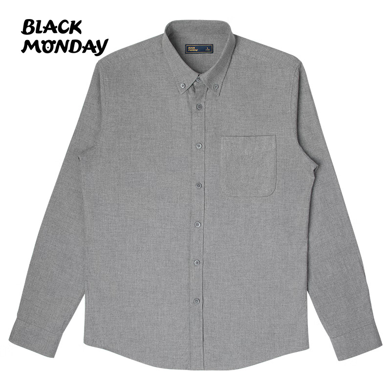 BLACKMONDAY Pure Cotton Long-Sleeve Shirt