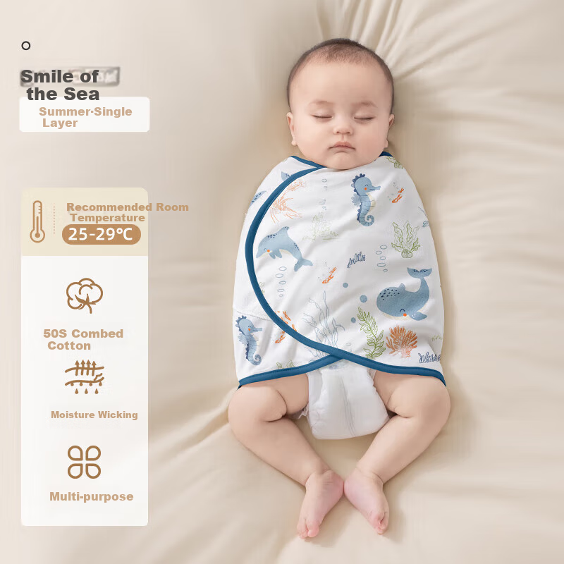Beitaisi Baby Sleeping Bag Summer Swaddle