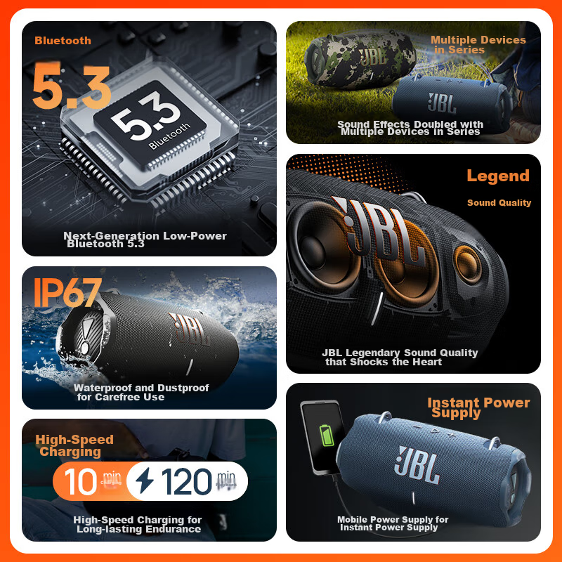 JBL XTREME4 Bluetooth Outdoor Speaker - Black