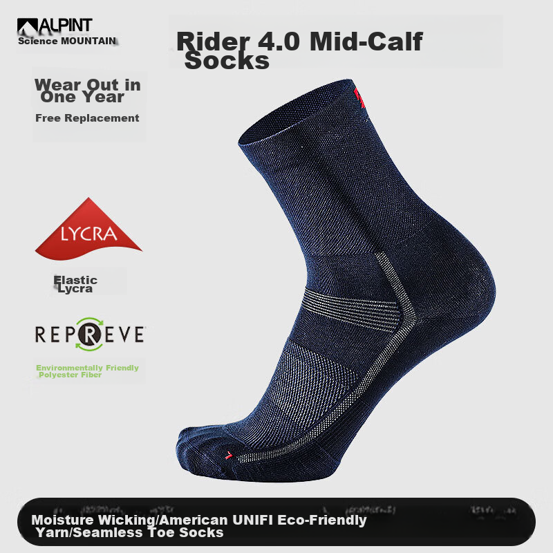 ALPINT MOUNTAIN Professional Mid-Calf Cycling Socks for Men