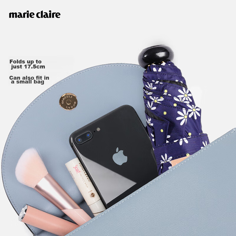 Marie Claire 3-Fold Automatic Umbrella - 8-Bone