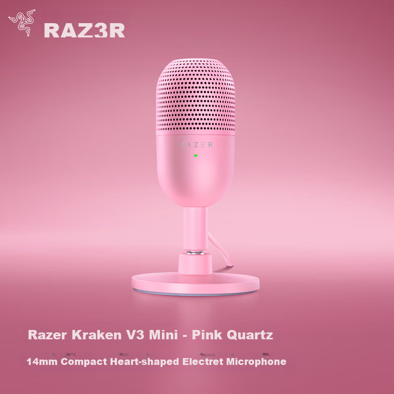 Razer Mythic V3 Mini Desktop Microphone - RGB Pink