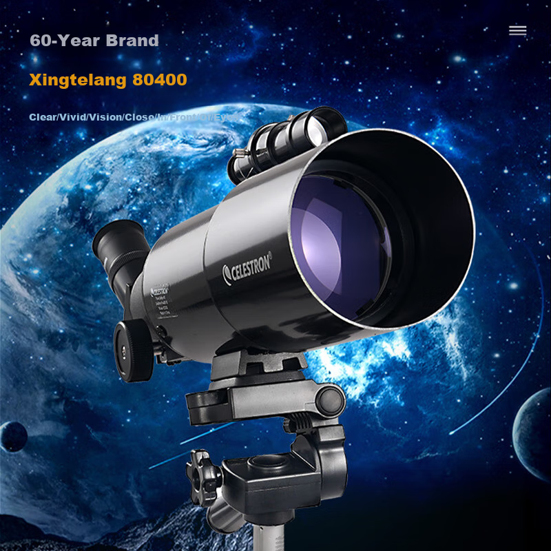 Celestron TS80 Black High-Definition Star-Gazing Telescope