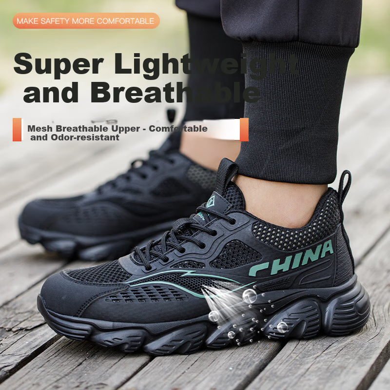 Dinggu Safety Shoes for Men, Anti-Smashing And Puncture-Resistant Steel Toe