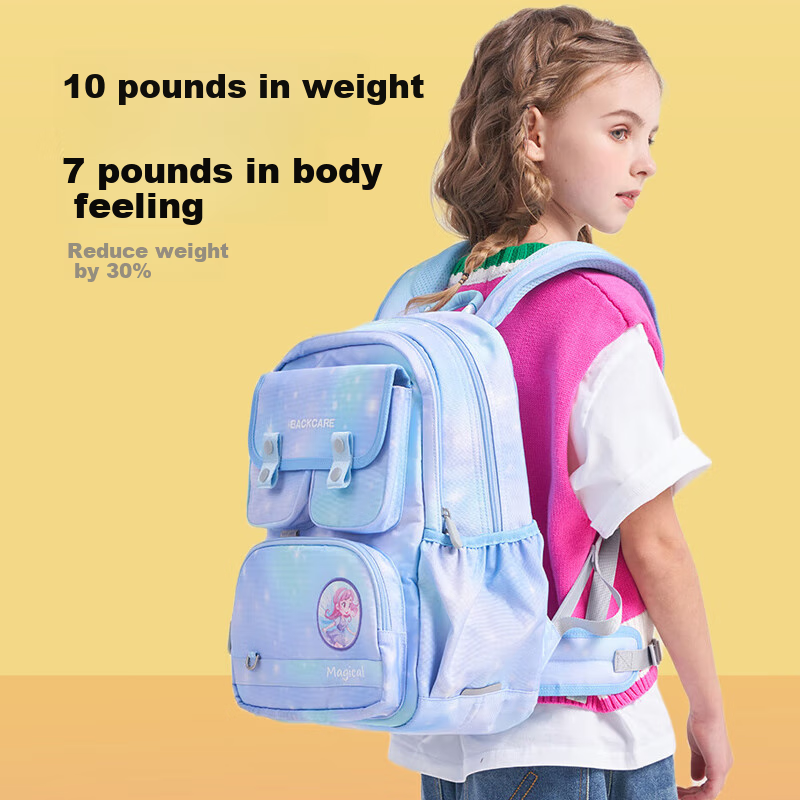 Back Care Elementary School Backpack for Girls Grades 3-6
