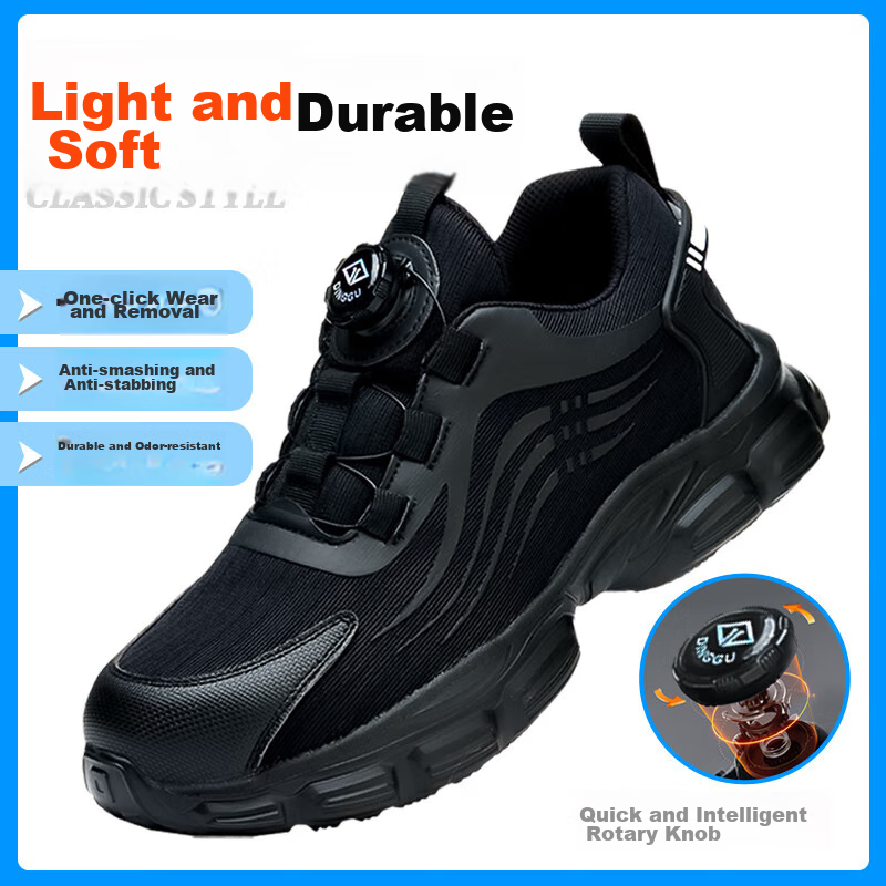 Dinggu Safety Shoes for Men, Anti-Smashing & Puncture-Resistant Work Boots