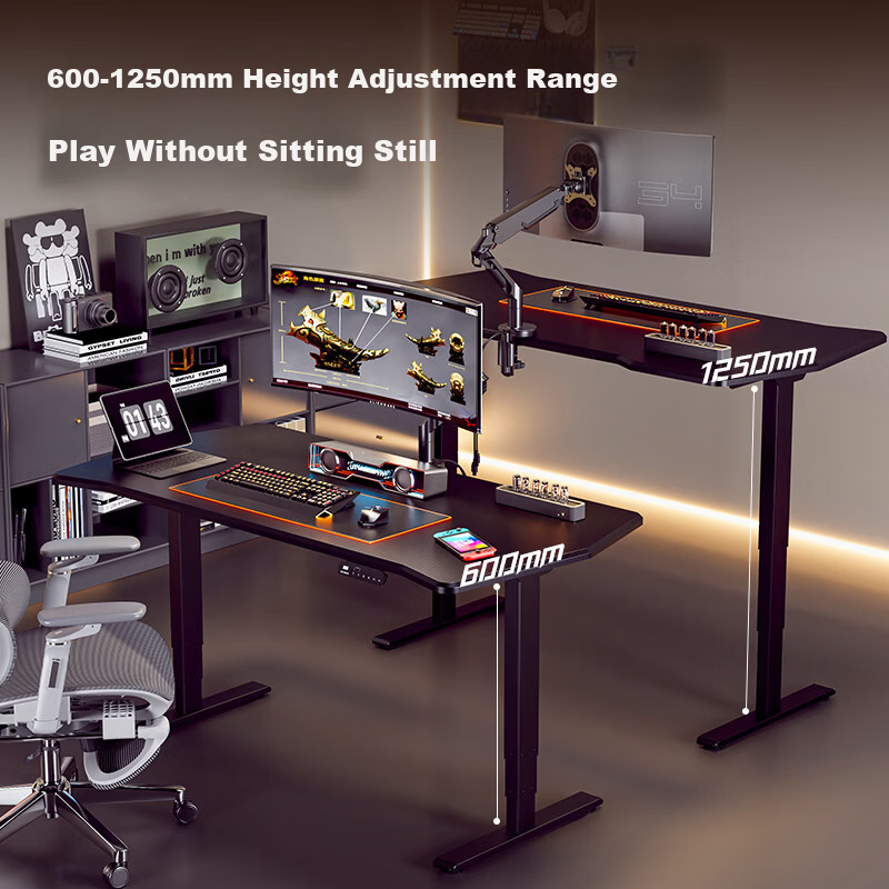 Loctek Black Warrior PRO Electric Gaming Desk