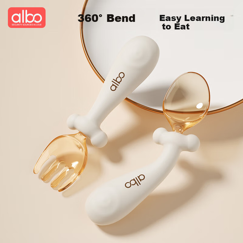 Albo Baby Training Spoon & Fork Set