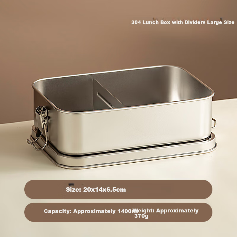 Onlycook Traditional Stainless Steel Lunch Box Large Size