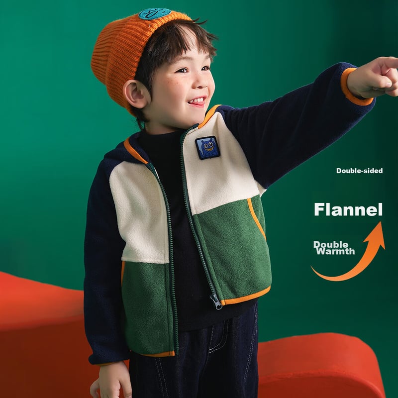 ASK JUNIOR Boys' Color Block Fleece Jacket