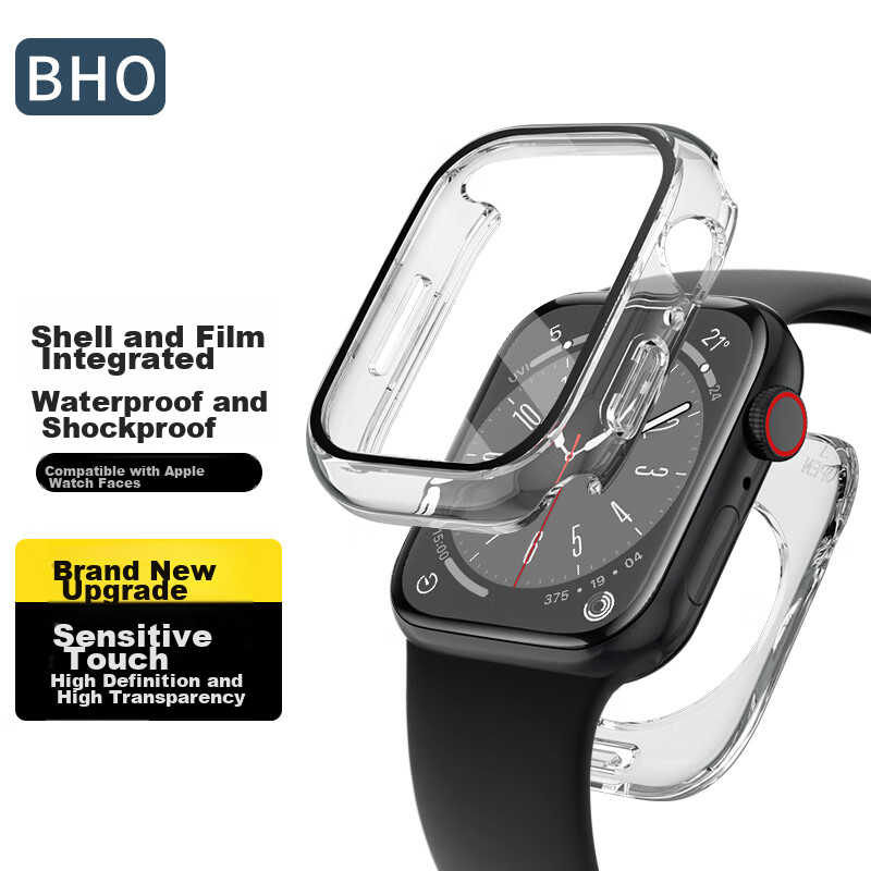 BHO Apple Watch 44MM Full Coverage Case with Tempered Glass
