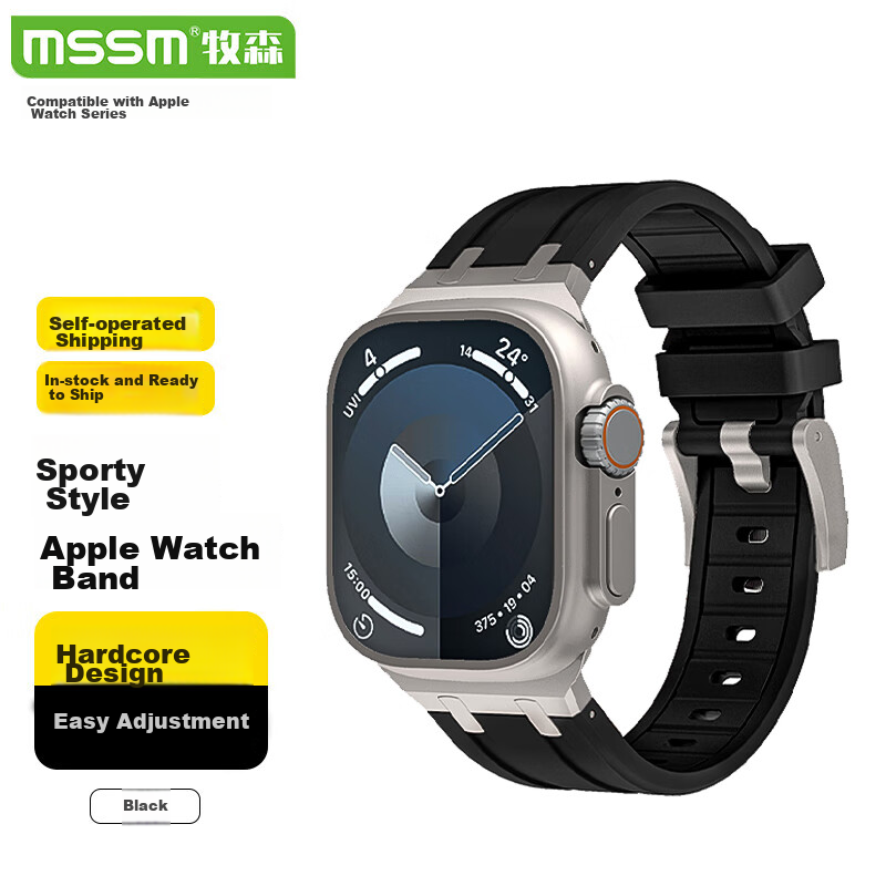 MSSM Apple Watch Band with Metal Buckle