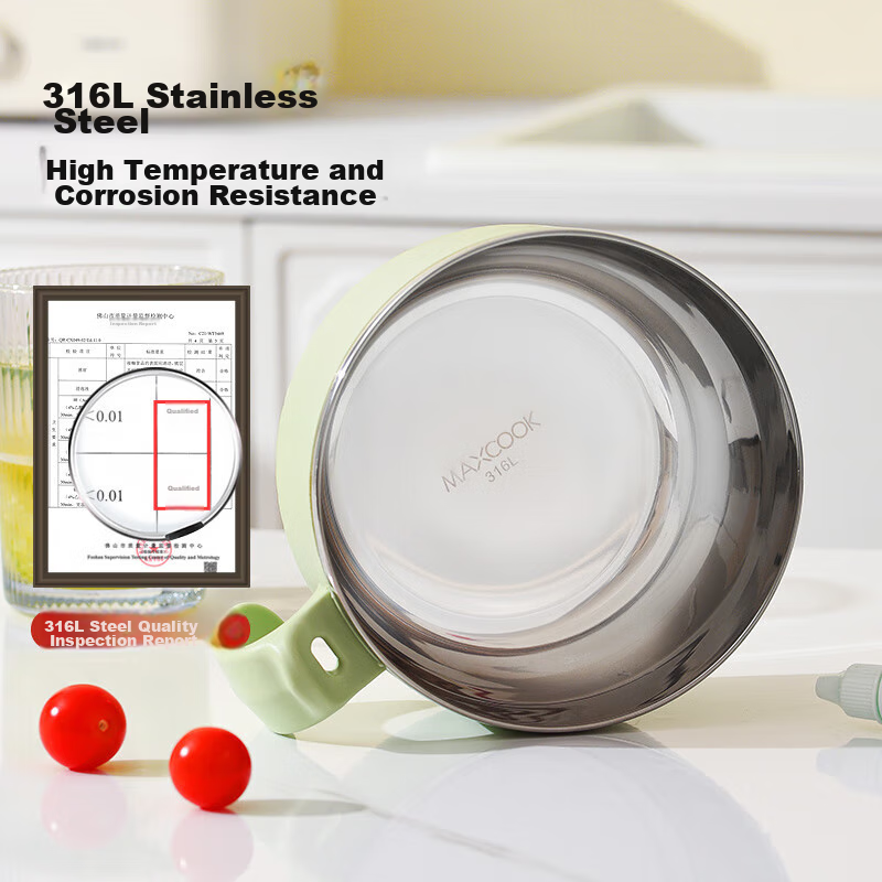 Maxcook 316L Stainless Steel Ramen Bowl with Chopsticks and Spoon