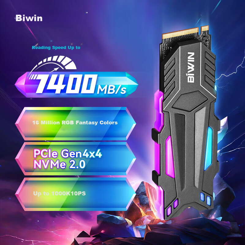 BIWIN NV7400 RGB 2TB PCIe 4.0 SSD