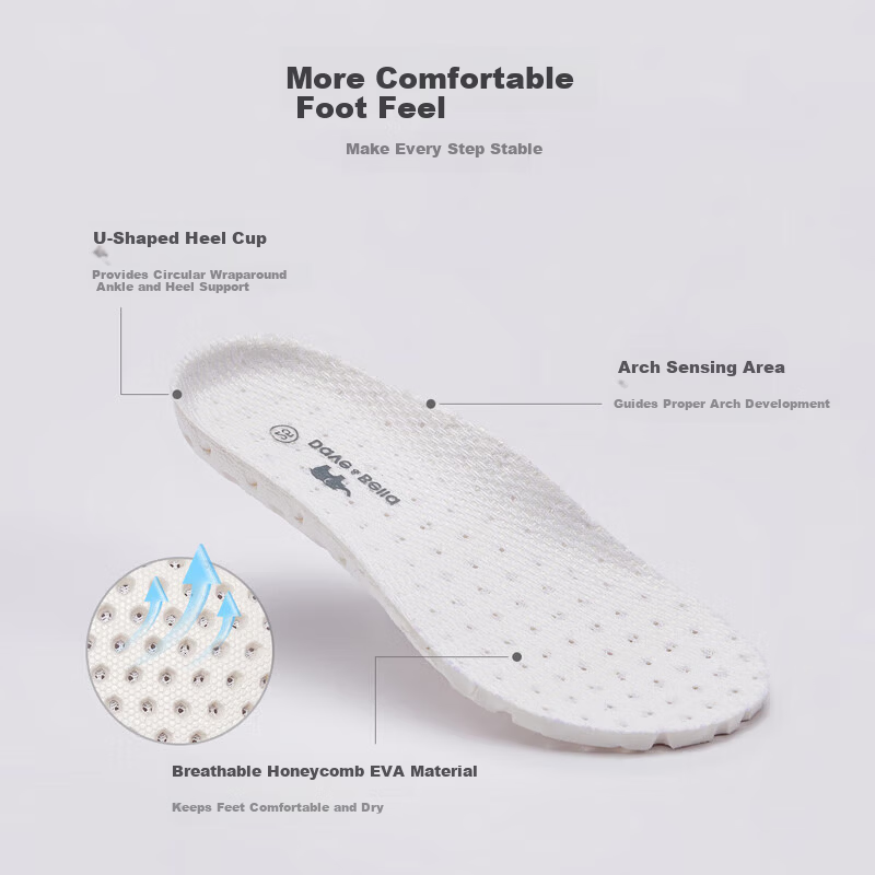 DAVE & BELLA Kids Mesh Sandals - Summer Breathable Toddler Shoes