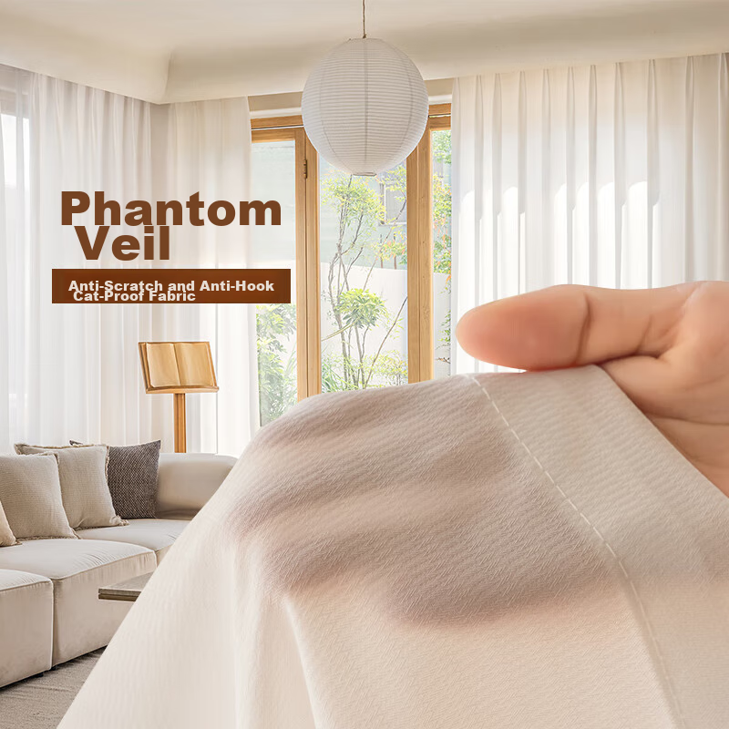 Mingju Phantom Sheer Curtain - Light-Transmitting, Not See-Through