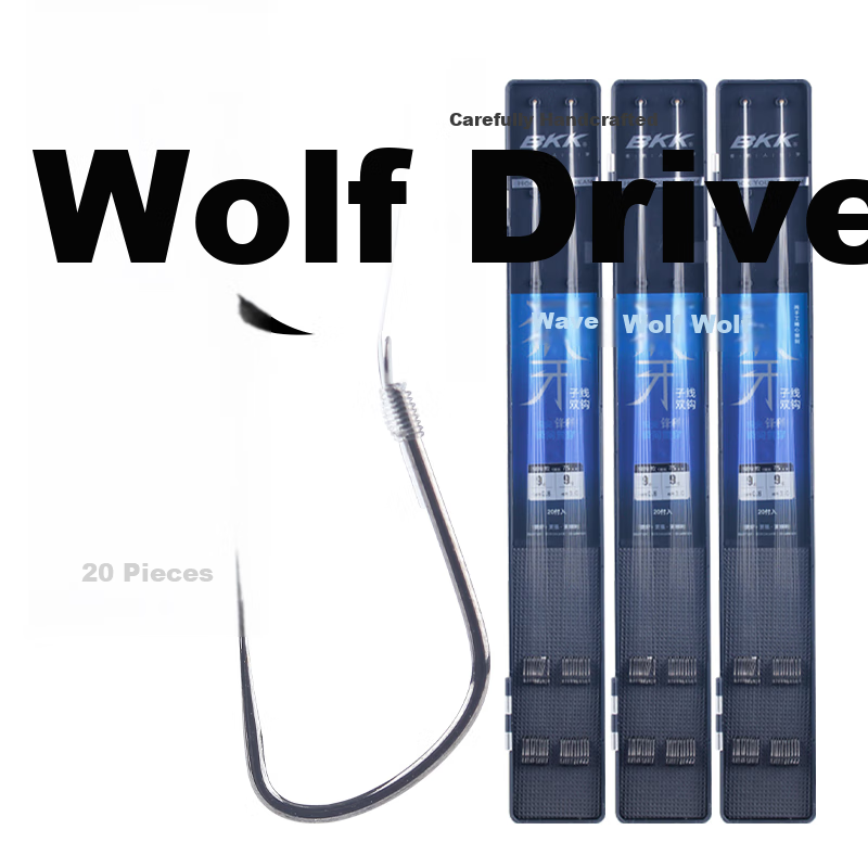 BKK Wolf Tooth Double Hook Set - Black Pit Finished