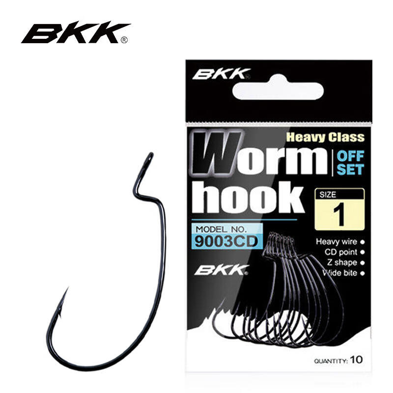 BKK Curved Handle Fishing Hooks - 9003CD Crank Hook 1/0