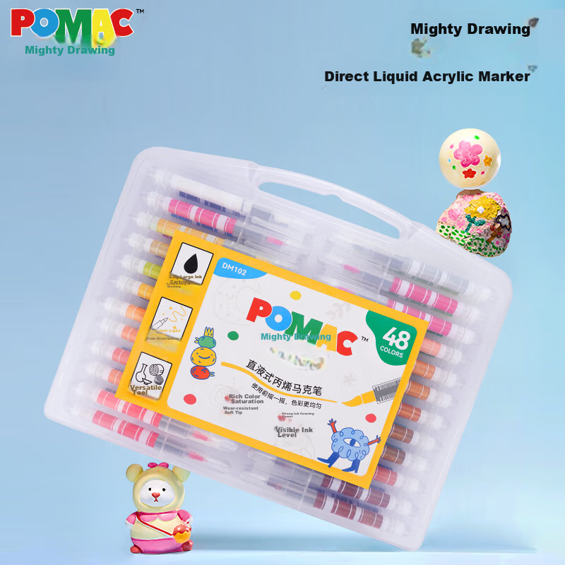 Snowhite POMAC Giant Power Liquid Marker - 48 Colors