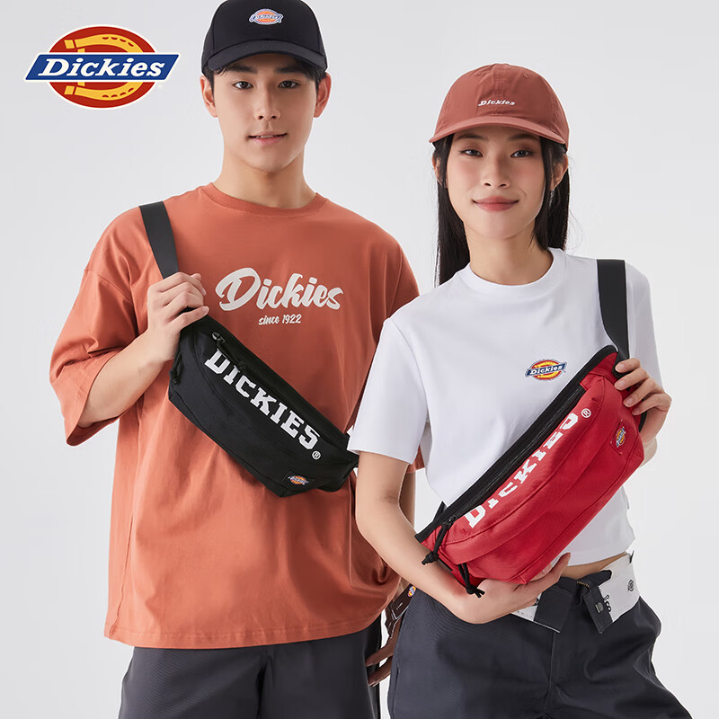 Dickies Crossbody Bag for Men - Lightweight Multi-Compartment Waist Pack