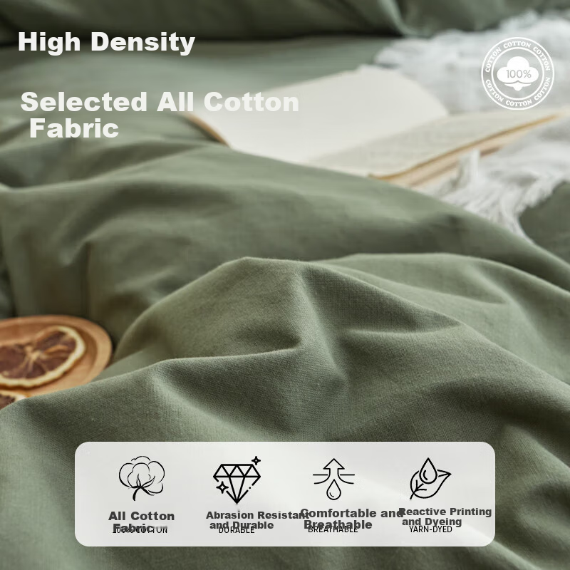 MUJI 100% Pure Cotton 4-Piece Bedding Set