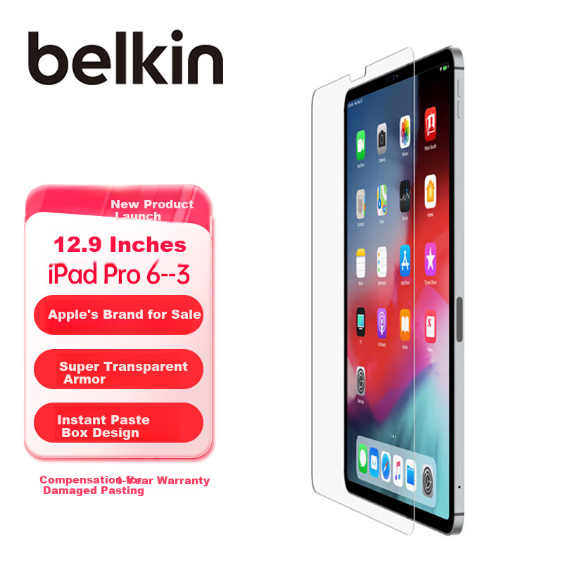 Belkin Apple iPad Pro 12.9" HD Tempered Glass Screen Protector