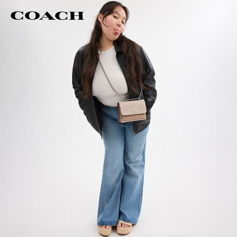COACH New Year Gift Small Printed Accordion Crossbody Bag