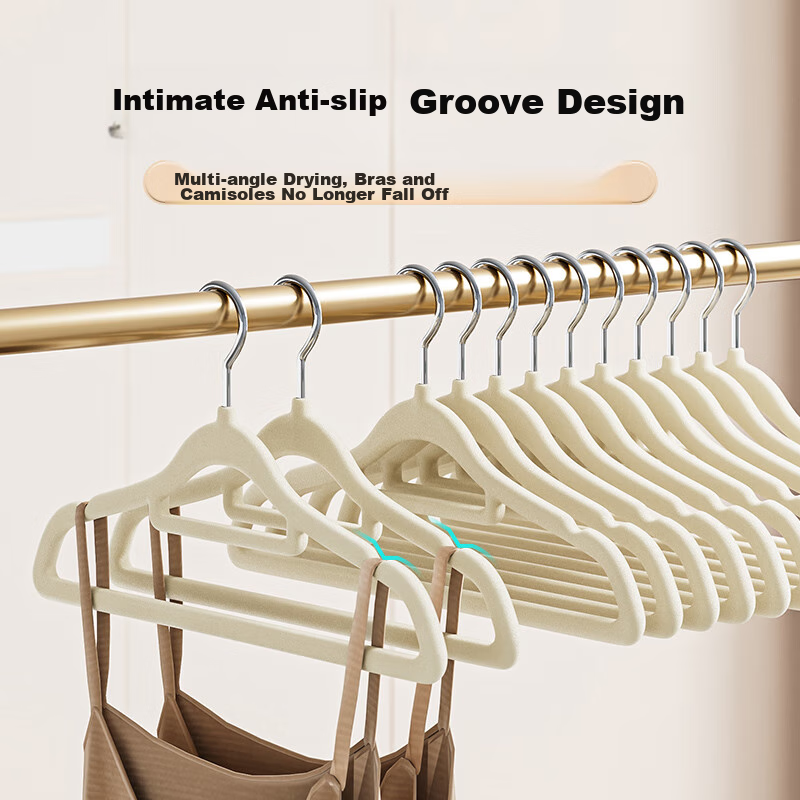 JEKO&JEKO Velvet Hangers - 45cm Seamless Wardrobe Hangers